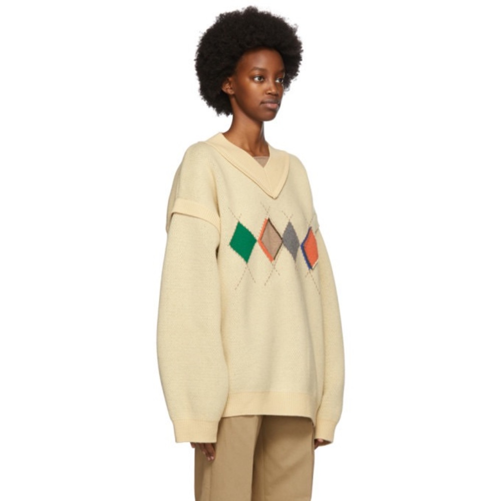 Ader Error Splendor Knit Sweater Beige